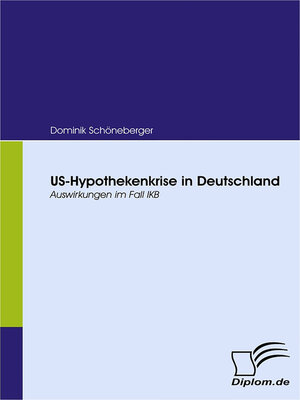 cover image of US-Hypothekenkrise in Deutschland